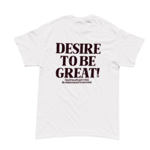 CALL ME AMBITIOUS TEE "DISTRESSED WHITE"